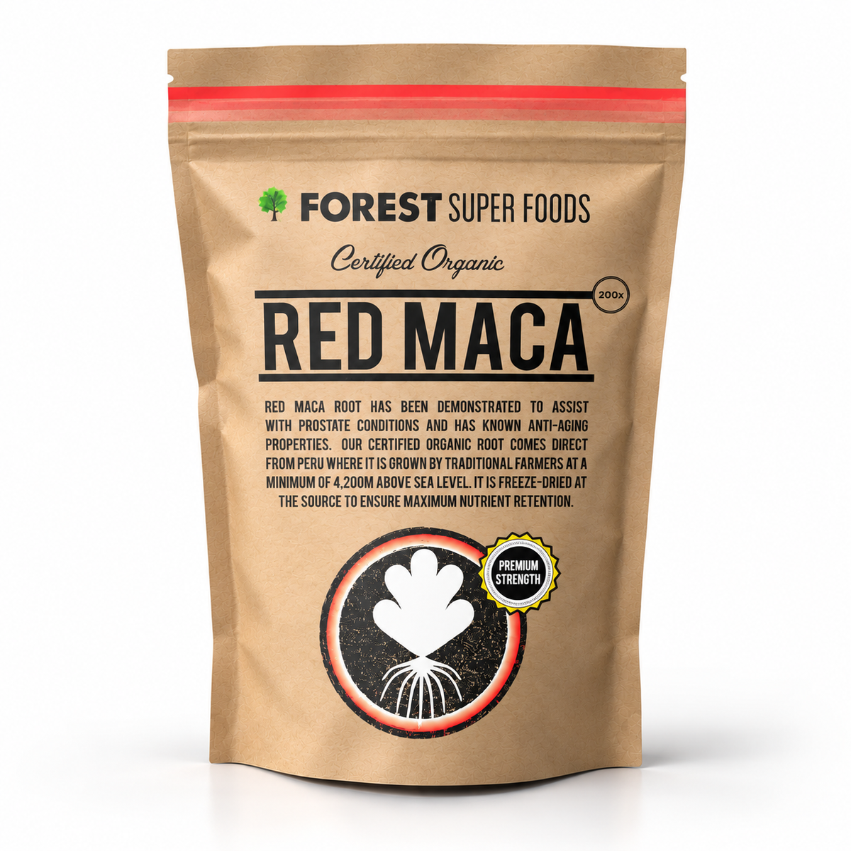 Certified Organic Red Maca Root Capsules