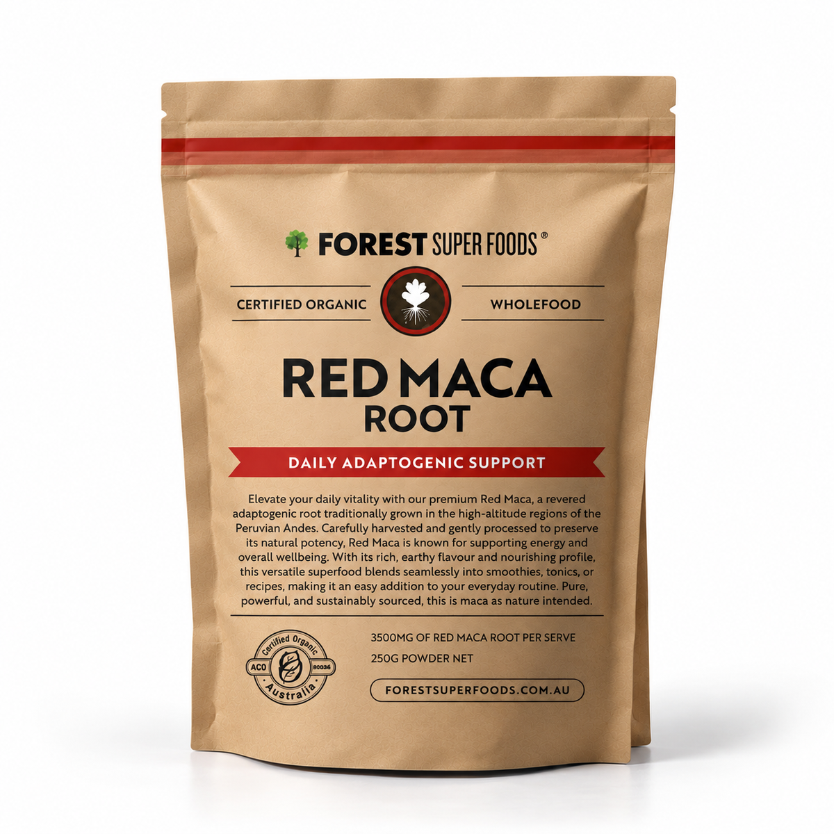 Certified Organic Red Maca Root Powder